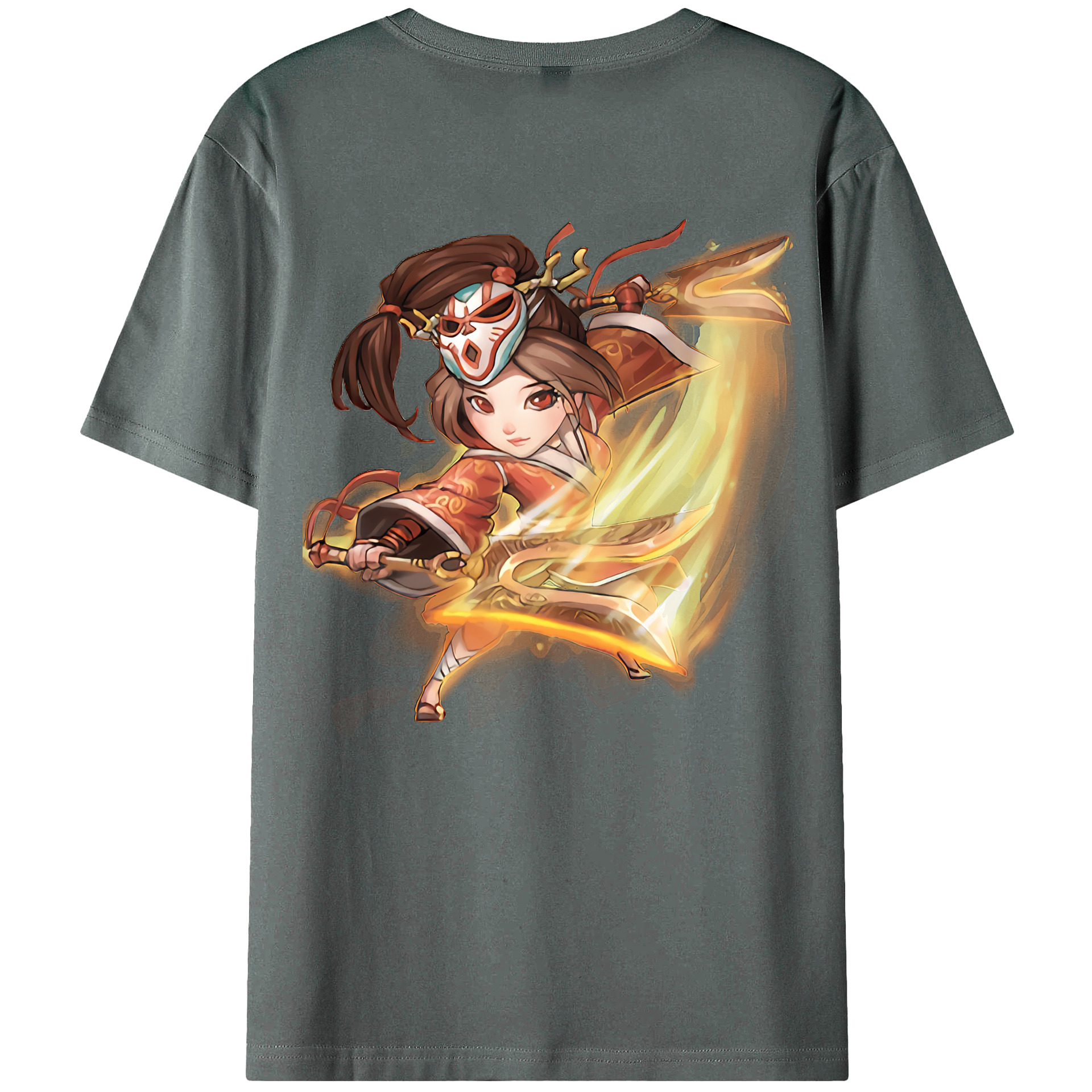（画像用） リーグ・オブ・レジェンド League of Legends LOL 綿100％ メンズ半袖Tシャツ（バックプリント） 通気性